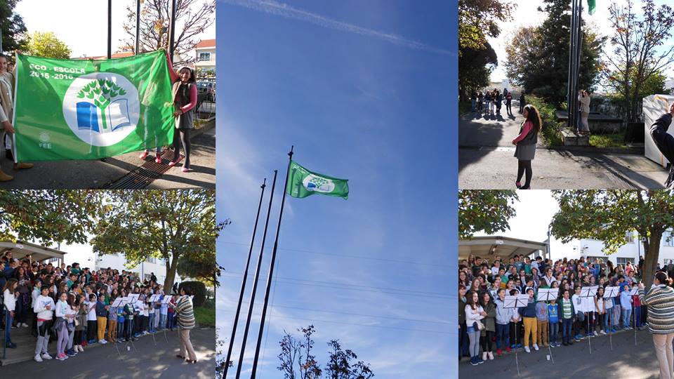 Escola Básica de Custóias hastea a bandeira verde