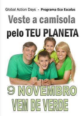 Centro de Apoio Familiar Pinto de Carvalho all wore a green T-shirt.