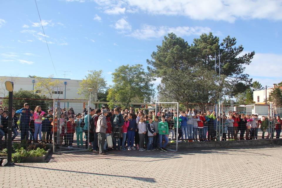 Escola Básica e Secundária João Garcia Bacelar hastea a bandeira verde