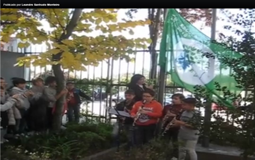 Escola Básica de Lousada Centro hastea da Bandeira/Galardão 2015-2016