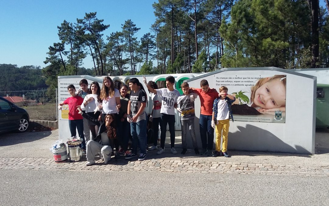 Limpeza da escola e recolha de tampinhas