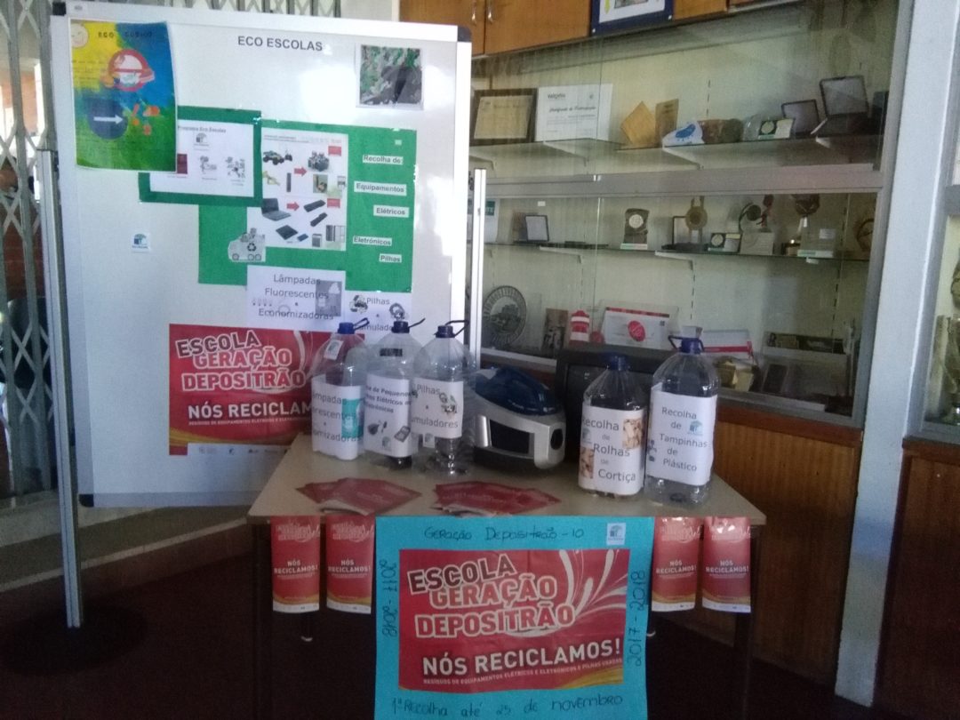 Recolha de Lâmpadas, Pilhas e REEE, rolhas de cortiça e de tampinhas de plástico