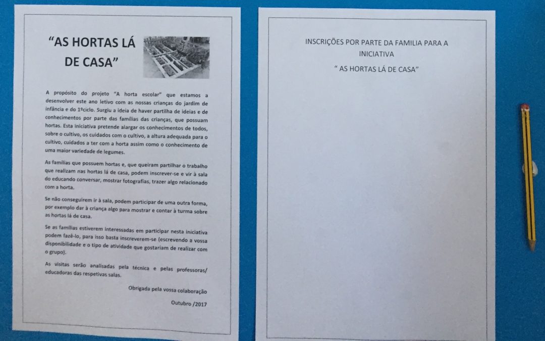 As hortas lá de casa!