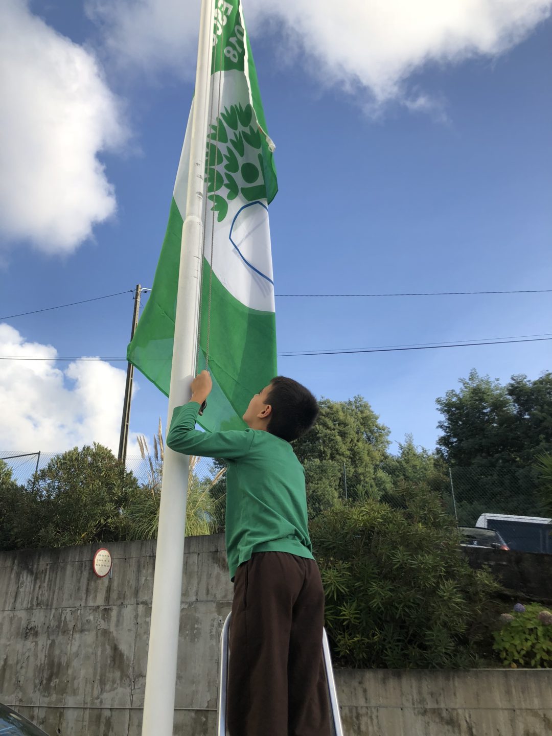 Hastear a bandeira Eco-Escolas 2017/2018