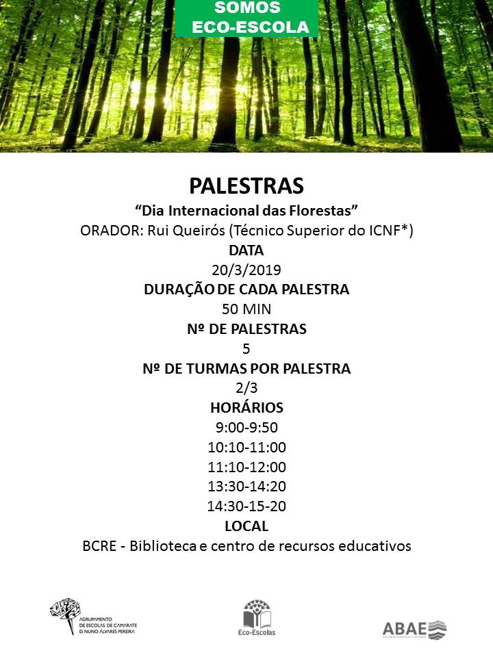 PALESTRA ICNF SOBRE A IMPORTÂNCIA DAS FLORESTAS