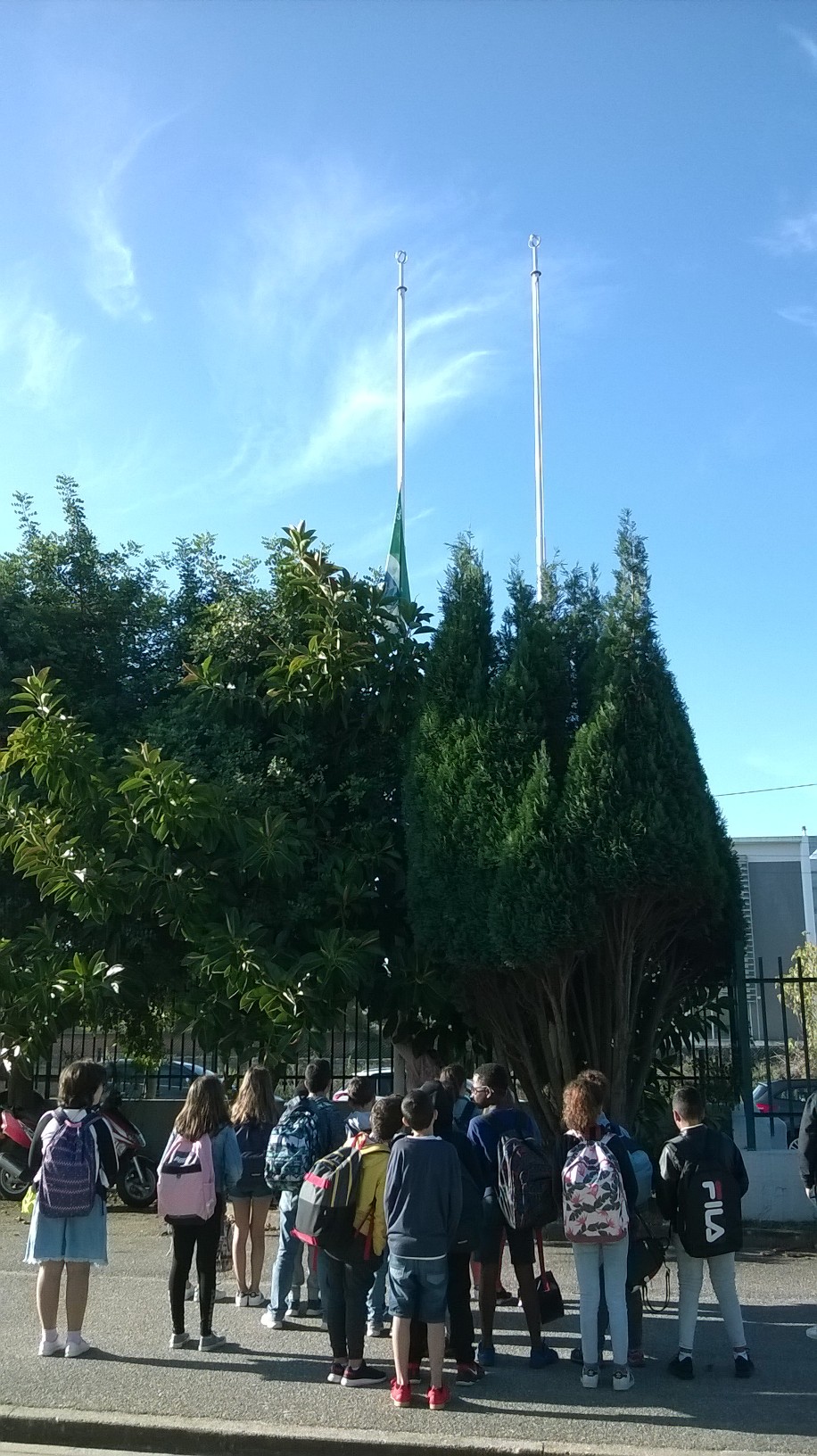 Bandeira Verde Eco-Escolas a meia haste – Greve Climática Global