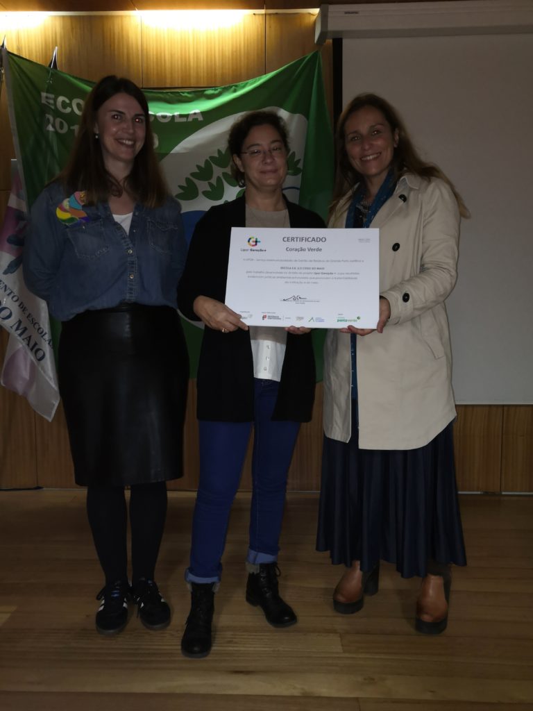 Atribuído o Coração Verde à Escola E.B. 2,3 Cego do Maio