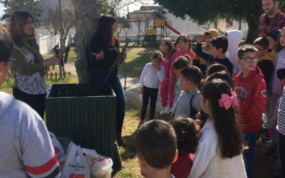 Inicio da utilização do compostor na escola