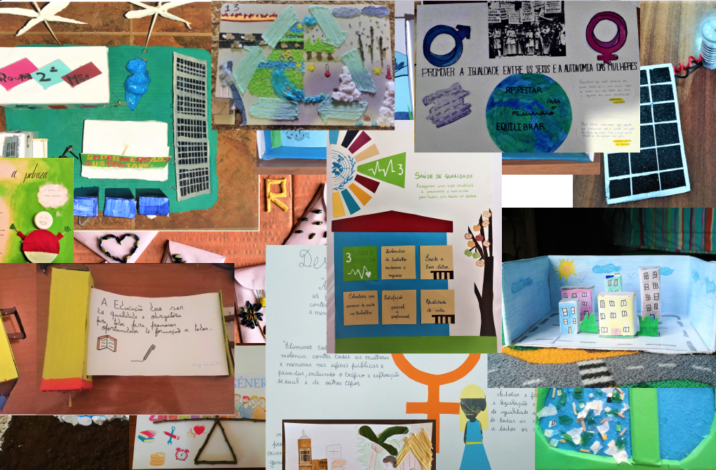 Collage sobre os Objetivos do desenvolvimento sustentável