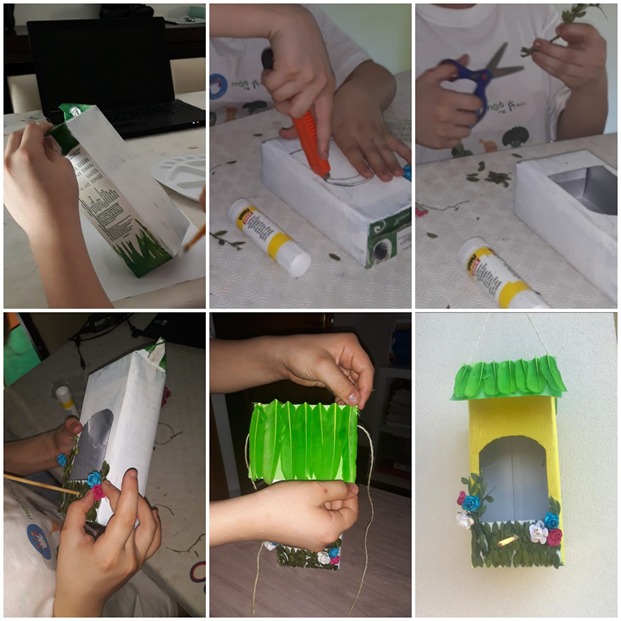 Construção de comedouros de aves