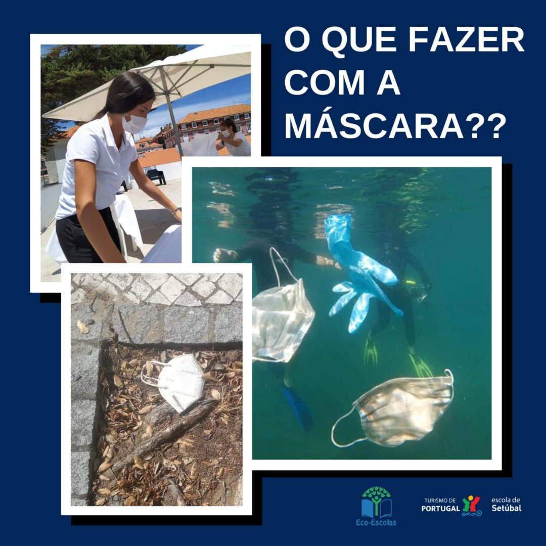 Campanha poluição máscaras Covid-19