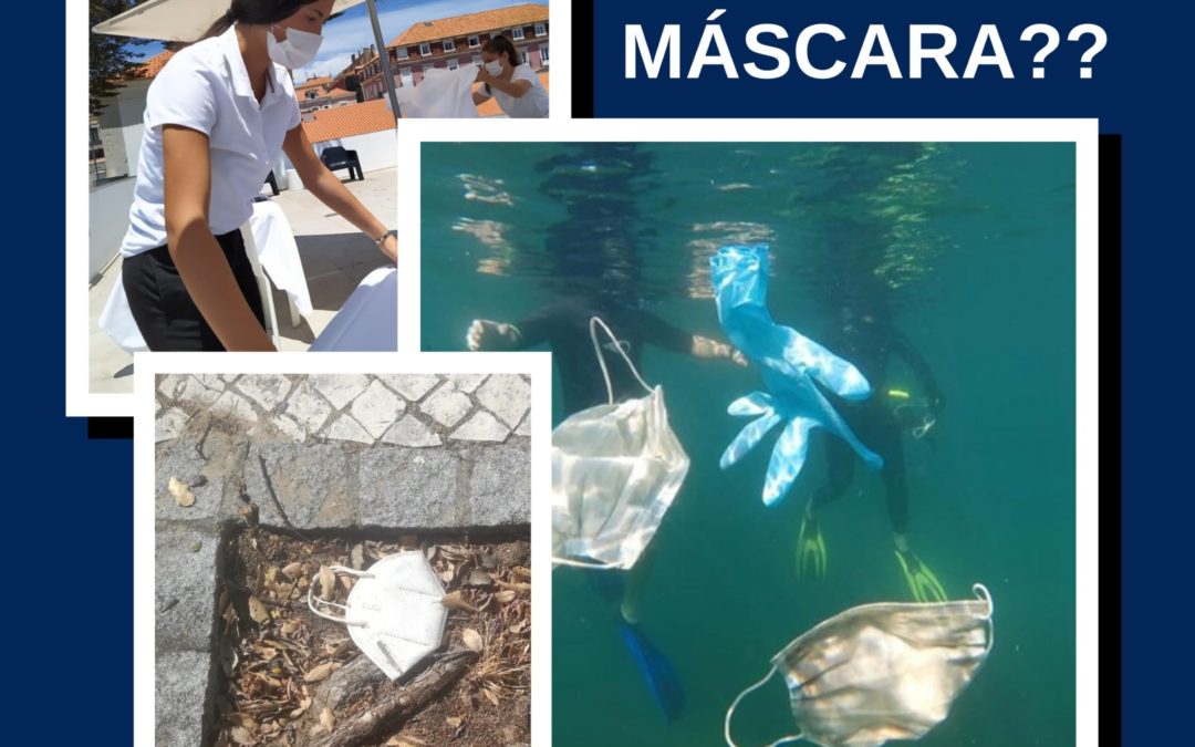 Campanha poluição máscaras Covid-19