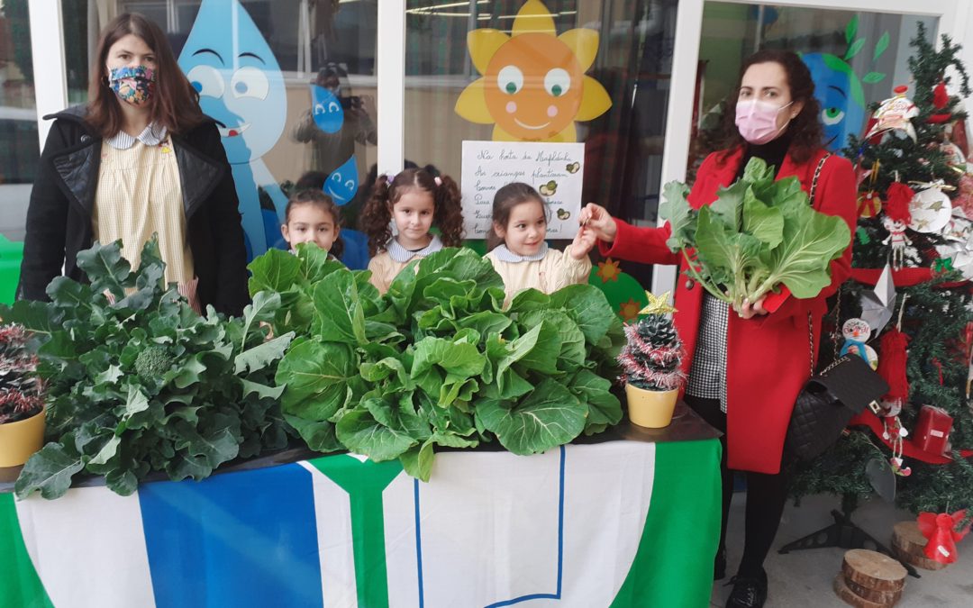 A ABPG no “Mercadinho de Natal” com as couves da  horta-bio.