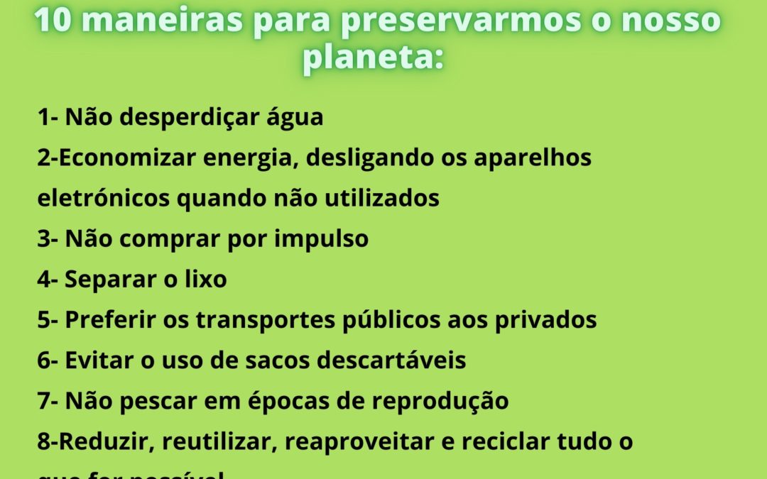 SEMANA ECO – COMEMORAÇÃO DO DIA MUNDIAL DA TERRA