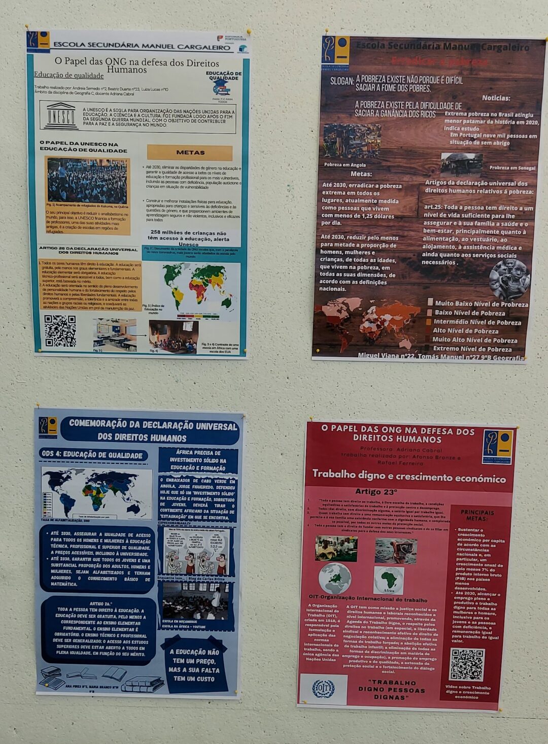Escola Secundária Manuel Cargaleiro – Comemoração dos Direitos Humanos
