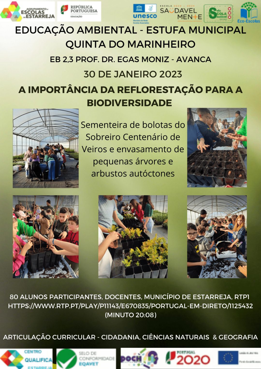 Educação ambiental – Atividade na Estufa Municipal Quinta do Marinheiro