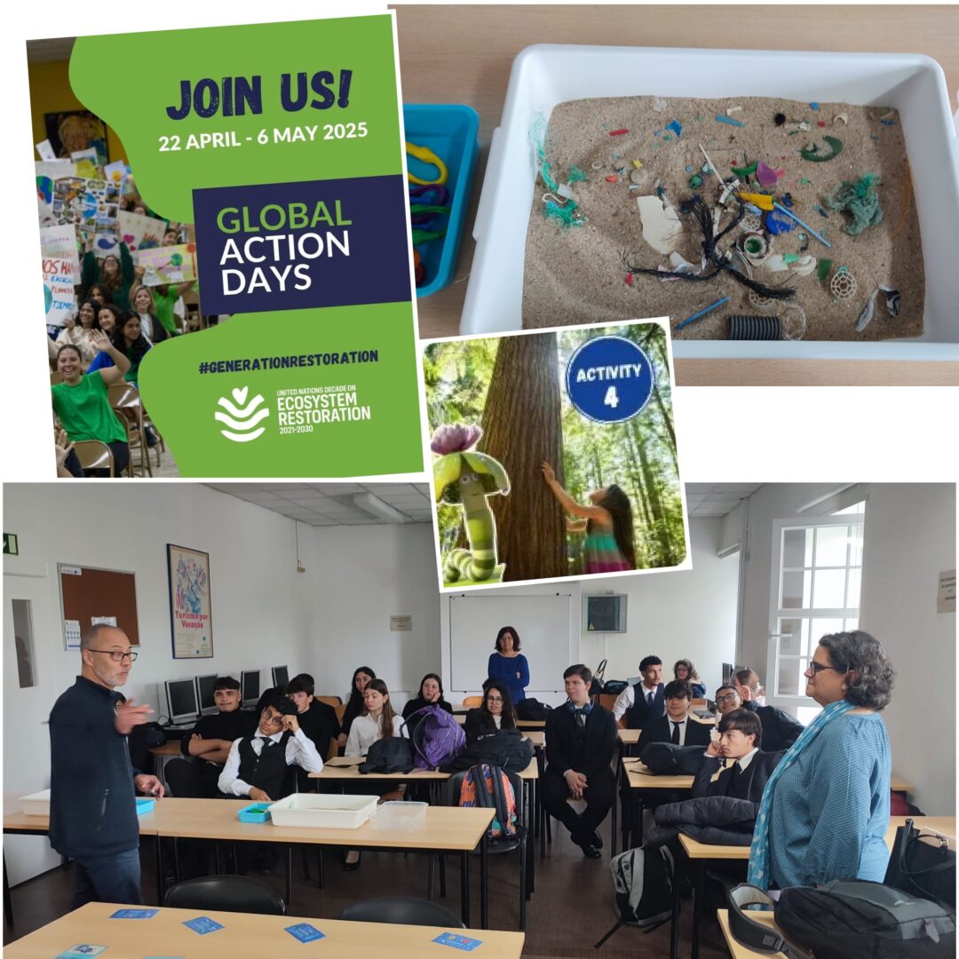 Atividade 4 A  – GlobalActionDays na Escola de Hotelaria e Turismo de Coimbra – O ponto de vista da natureza – Guardiões da Praia