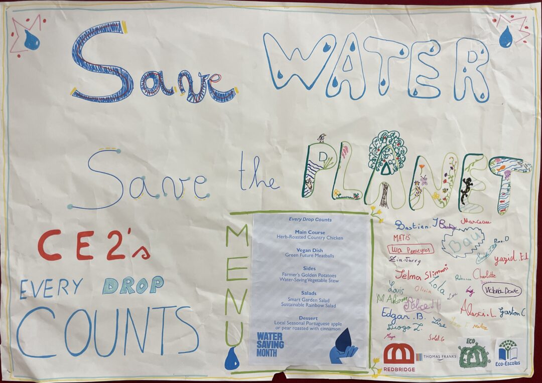 Menu de uso consciente da água | Water Wise Menu